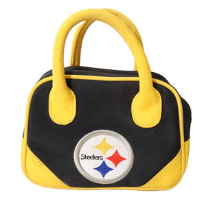 NFL Steeler Mini Handbag Black and Yellow needs cleaning (79)